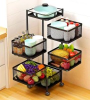 5 Layer Metal Fruit/Vegetable Rack with Wheels